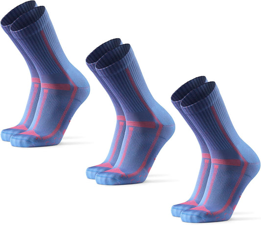 Crew Length Running Socks, Anti-Blister, Available in 3-Pack and 5-Pack Options